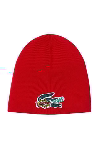 Bonnet en coton biologique et laine - Rouge