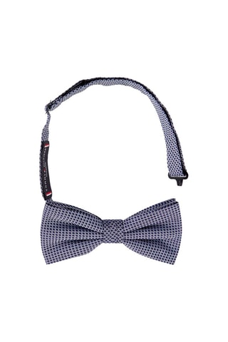 Nœud papillon en soie Indigo et blanc