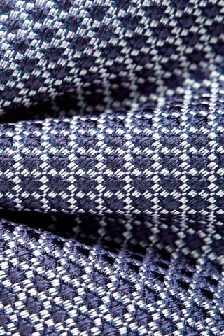 Nœud papillon en soie Indigo et blanc