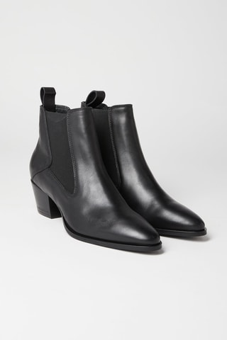 Bottines Chelsea en cuir Noir