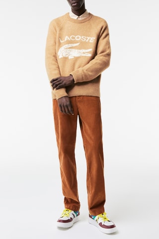 Pull classic fit en alpaga et laine - Beige et blanc cassé