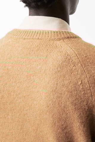 Pull classic fit en alpaga et laine - Beige et blanc cassé