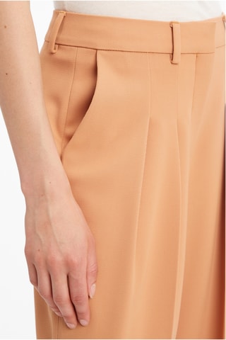 Pantalon wide legs en laine Marron