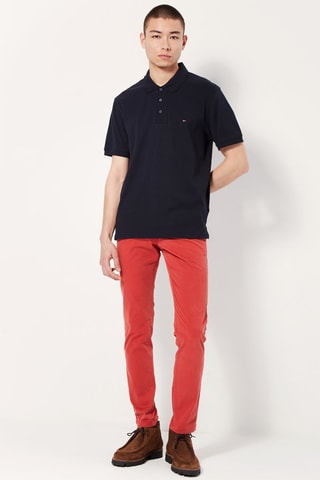 Chino en coton biologique Rouge
