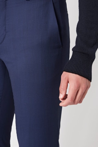 Chino en laine - Bleu marine