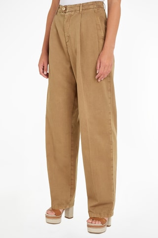 Pantalon wide legs taille haute Beige