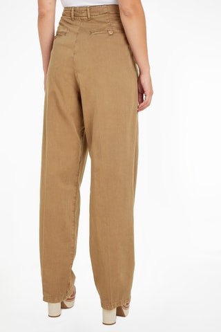 Pantalon wide legs taille haute Beige