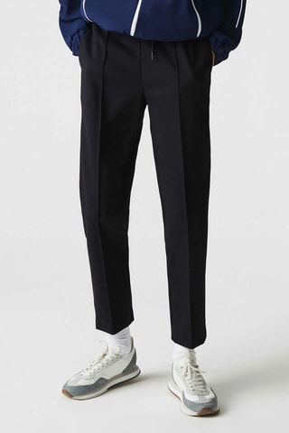 Pantalon cigarette en laine - Noir