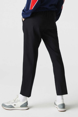 Pantalon cigarette en laine - Noir