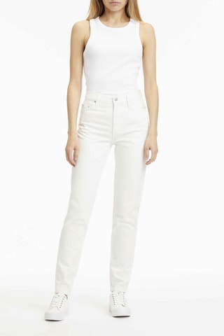 Jean mom Blanc