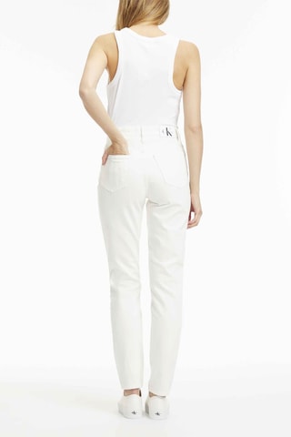 Jean mom Blanc