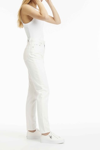 Jean mom Blanc