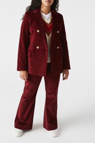 Veste en velours Bordeaux