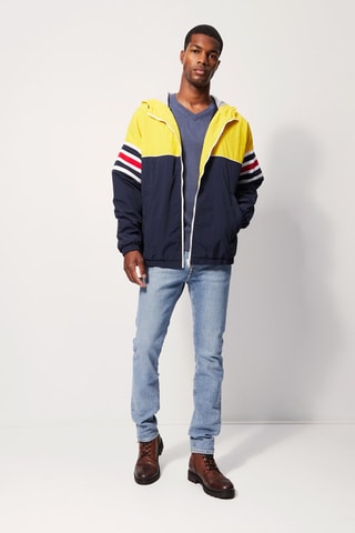 Veste zippée Jaune et bleu marine