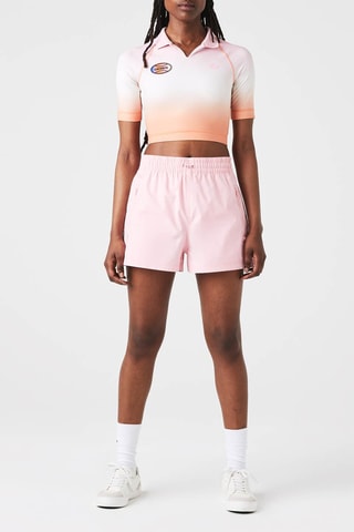 Crop top dip and dye Rose et blanc