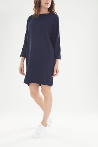 Robe droite Bleu marine et blanc