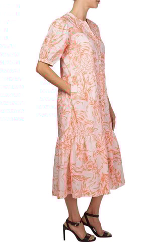 Robe chemise Rose et blanc