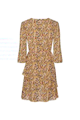 Robe Moutarde et écru