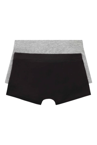 2 boxers - Noir et gris chiné