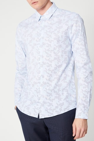 Chemise regular Ciel et bleu marine