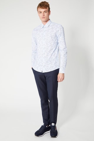 Chemise regular Ciel et bleu marine