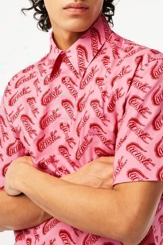 Chemise relaxed - Rose et rouge