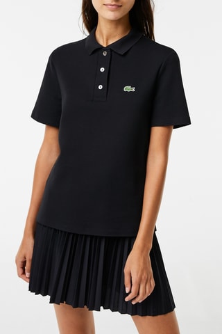 Polo regular en coton biologique - Noir
