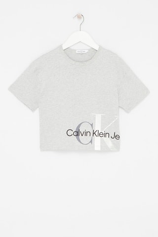 T-shirt en coton biologique - Gris clair chiné
