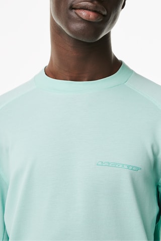 T-shirt slim en coton biologique - Turquoise