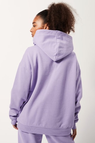 Sweat oversize à capuche Mauve