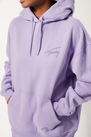 Sweat oversize à capuche Mauve