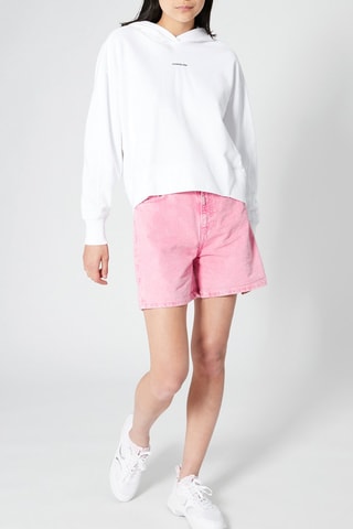 Sweat à capuche en coton biologique - Blanc