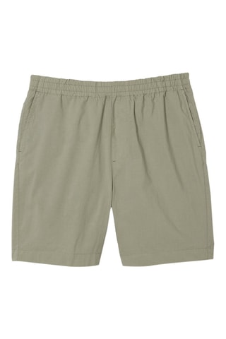 Short relaxed en coton biologique - Kaki clair