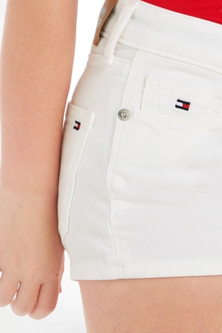 Short en jean Blanc