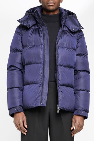 Bomber com capuz Azul