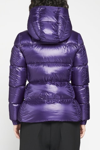 Blusão curto com capuz Violeta