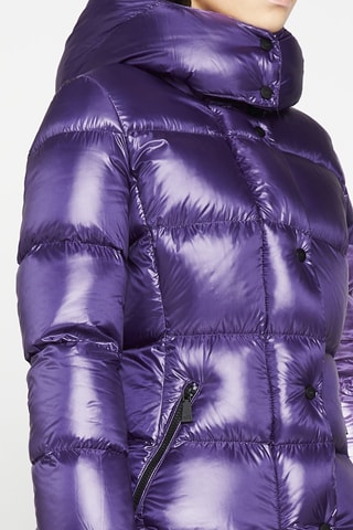 Blusão curto com capuz Violeta