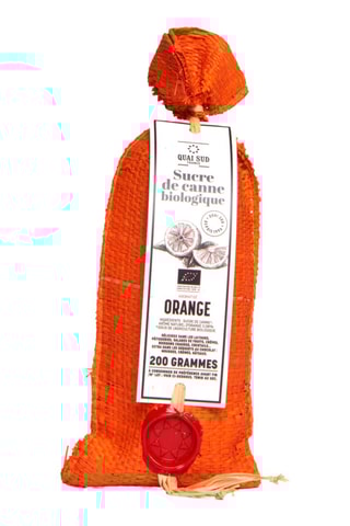 Sucre de canne biologique aromatisé orange - 200 g