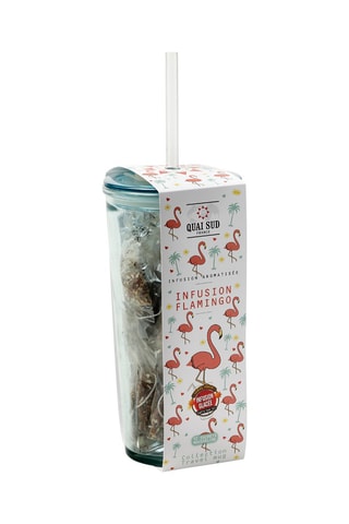 Mug de voyage et infusion aromatisée aux fruits exotiques