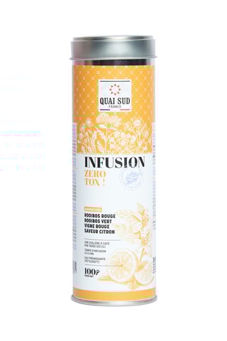 Infusion aromatisée rooibos rouge et vert vigne rouge citron - 85 g