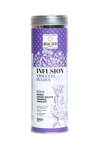 Infusion violette in love aromatisée rooibos - Violette, framboise, coquelicot - 100 g