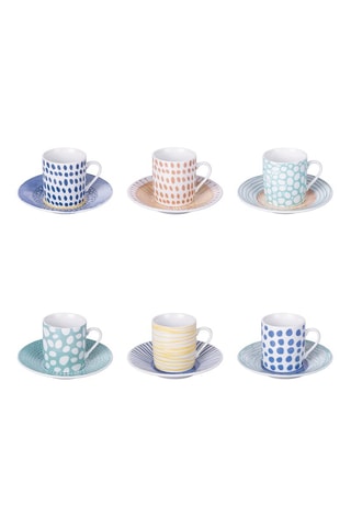 Service à café en porcelaine Marea - 6 personnes