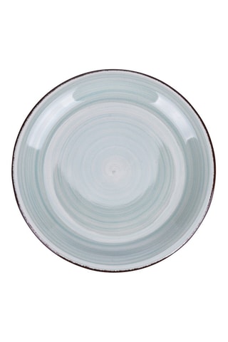 6 assiettes plates en grès - 20 cm