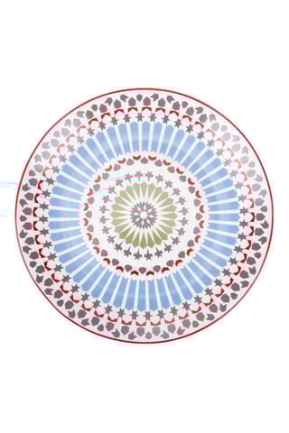 6 assiettes plates en porcelaine Casablanca - 19 cm