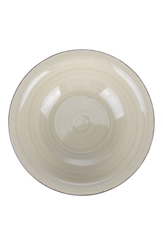 6 assiettes creuses en grès - 22 cm