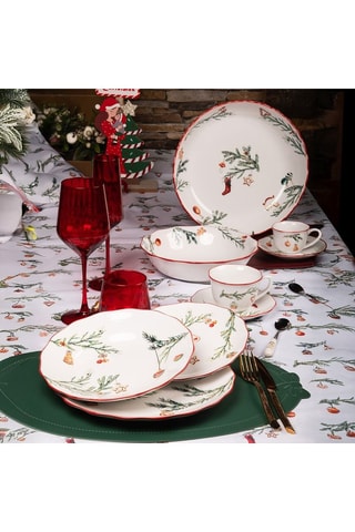 6 assiettes plates en porcelaine Rametto - 27 cm