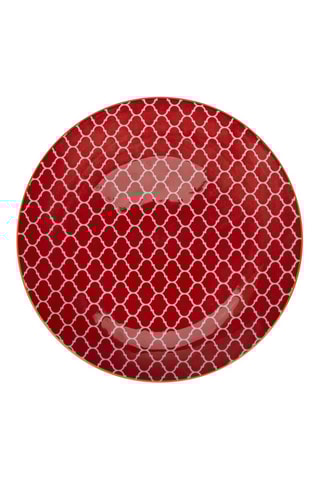 6 assiettes plates en porcelaine Confusion in colors - 27 cm