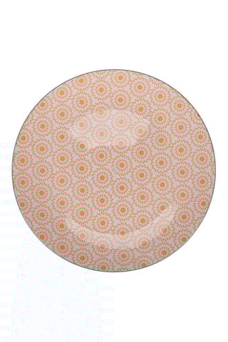 6 assiettes plates en porcelaine Confusion in colors - 27 cm