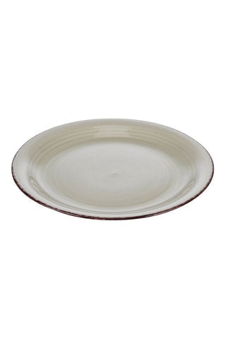 6 assiettes plates en grès - 27 cm