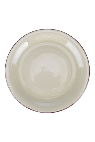 6 assiettes plates en grès - 27 cm